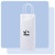Custom 5.25" x 3.25" x 13" white kraft shopping bag, No. 765-1WKS0513WHT
