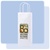 Multi-color custom logo 5.25" x 3.25" x 13" white kraft shopping bag, No. 765-1WKS0513WHT/MC