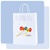 Multi-color custom logo 10" x 5" x 13.5" white kraft shopping bag, No. 765-1WKS1013WHT/MC