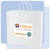 Multi-color custom logo 16" x 6" x 15.75" white kraft shopping bag, No. 765-1WKS1615WHT/MC