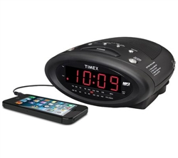 AM/FM Alarm Clock Radio with Nature Sounds, MP3 Cable, and Single Day Alarm