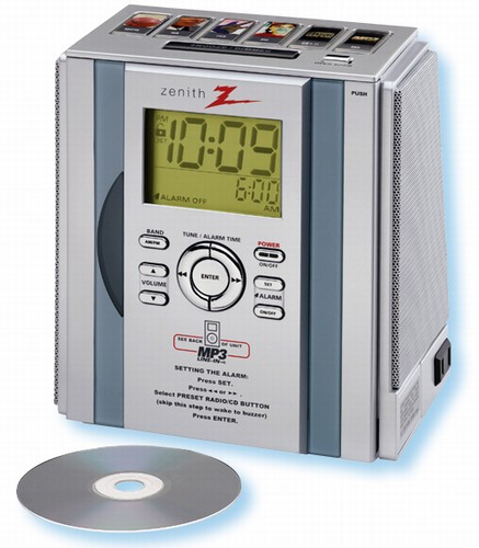 ZENITH Hotel Quality Auto Set Digital Tuning Alarm Clock Radio Black Z1233B 