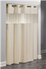 The Major Hookless® BEIGE shower curtain, fabric with vinyl bubble window, No. 774-HBH41BUB05W