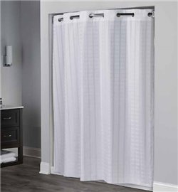 Litchfield Hookless® WHITE shower curtain, fabric, #774-HBH43LIT01
