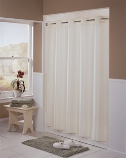 Hookless® Englewood WHITE shower curtain, 71" W x 77" L, No. 774-HBH44ENG01X