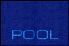 Digiprint nylon floor mat 4' x 6' with "Pool" logo. No. 778-01/46/Pool