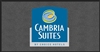 100% Nylon front desk area floor mat, 4' x 8' with 4-color Cambria Suites logo