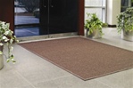2' x 3' WaterHog™ solid color floor mat - ideal indoor/outdoor mat effectively removes and traps dirt and moisture. Shown in medium grey.