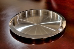 Stainless steel serving tray, hammered finish, No. 780-100