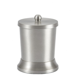 Pewter Veil cotton container of durable brushed-stainless steel, #780-BS-1001