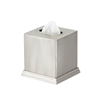 Pewter Veil boutique tissue box cover of durable brushed-stainless steel, #780-BS-1009