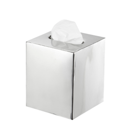 Basic Polished Stainless boutique tissue box cover, #780-BS-9
