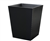 Spa Collection black wastebasket 6-quart, #780-BS-SPA8B