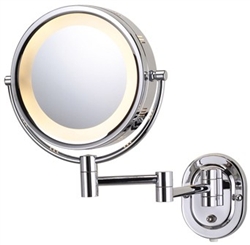 Jerdon 5X Halo Lighted Wall Mirror, Double Arm, No. 780-HL65cd