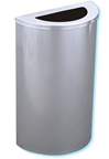 Glaro RecyclePro "Profile" half round opening waste receptacle, No. 783-1891