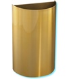 Glaro RecyclePro "Profile" half round open top waste receptacle, No. 783-1896
