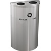 Glaro RecyclePro "Profile" half round dual purpose recycling receptacles, No. 783-1899-BC