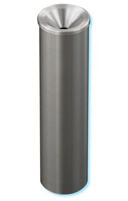 Glaro "New Yorker" all satin aluminum funnel cover urn, #783-523SA