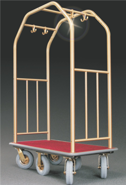 Glaro Bellman Cart - 2" diameter satin brass tubing. #783-5500BE
