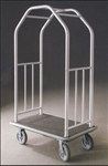 Glaro Glider 6400 satin aluminum premium bellman cart will last a lifetime, No.783-6400