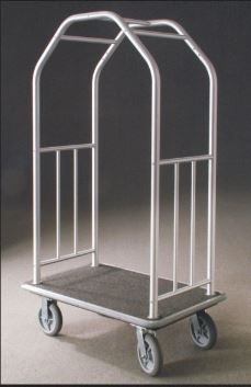 Glaro Glider 6400 satin aluminum premium bellman cart will last a lifetime, No.783-6400