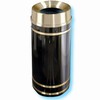Glaro "Monte Carlo" black enamel satin brass funnel top waste receptacle with 9" opening, #783-F1555