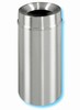 Glaro "New Yorker" all satin aluminum funnel top waste receptacle with 12" opening, #783-F2035SA