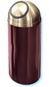 Glaro "Mount Everest" satin brass burgundy enamel dome top self closing waste receptacle with 6" opening, #783-S1241BY