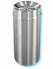 Glaro "New Yorker" all satin aluminum tip action self closing waste receptacle with 9" opening, #783-TA1533SA