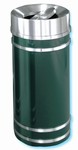 Glaro "Monte Carlo" green enamel satin aluminum tip action top waste receptacle with 9" opening, #783-TA1556