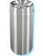 Glaro "New Yorker" all satin aluminum tip action self closing waste receptacle with 12" opening, #783-TA2035SA