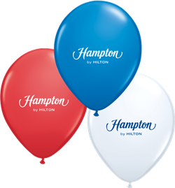 Hampton by HILTON  or Hampton Inn & Suites 11" radiant pearl latex balloons, #800-11RIS-32