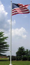 20' Fiberglass flag pole, with sleeve base. Item #824-T-20