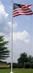 25' Fiberglass flag pole, with sleeve base. Item #824-T-25
