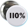 Custom message button on a 1-3/4” white button
