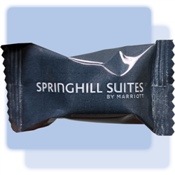 SpringHill peppermint soft candies in individual hot-stamped packaging