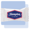 Hampton Inn peppermint soft candies in individual hot-stamped packaging