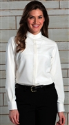 Ladies Batiste Banded Collar Shirt, 843-5392