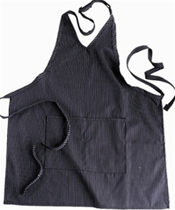 V-neck bib apron with pockets, No. 843-9009