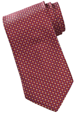 Mini-diamond pattern check 100% polyester tie, No. 843-MD00